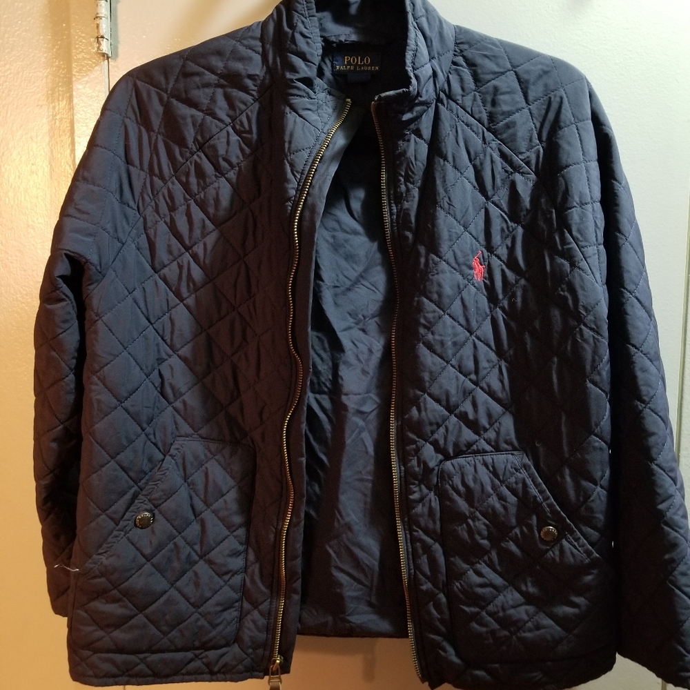 Polo Boys Navy Blue Quilted Jacket Dize 10/12 M
